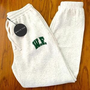 White Fox Decade Classics Varsity Sweatpants Size Med